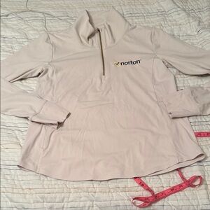 RHONE x Norton offwhite/ beige  3/4 zip light Pullover Sweater